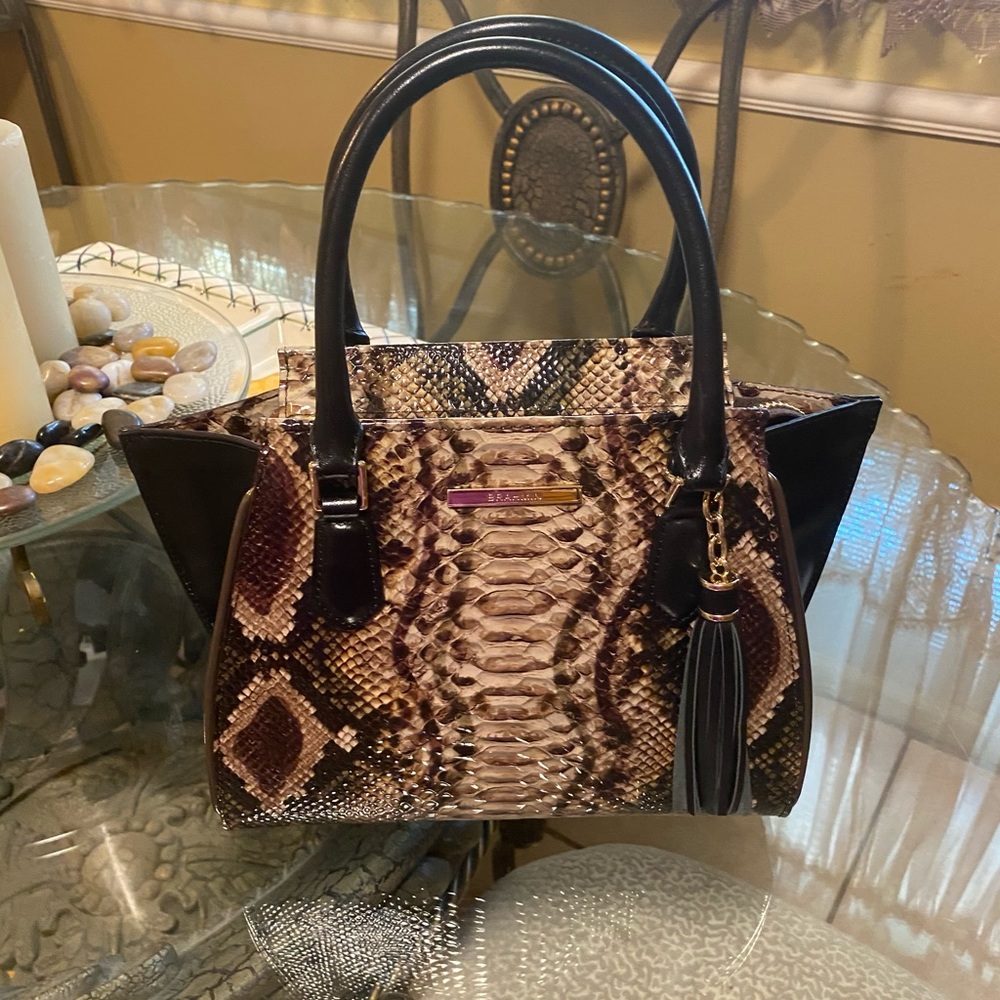 BRAHMIN MINI PRISCILLA TRAVERTINE BALLINGTON